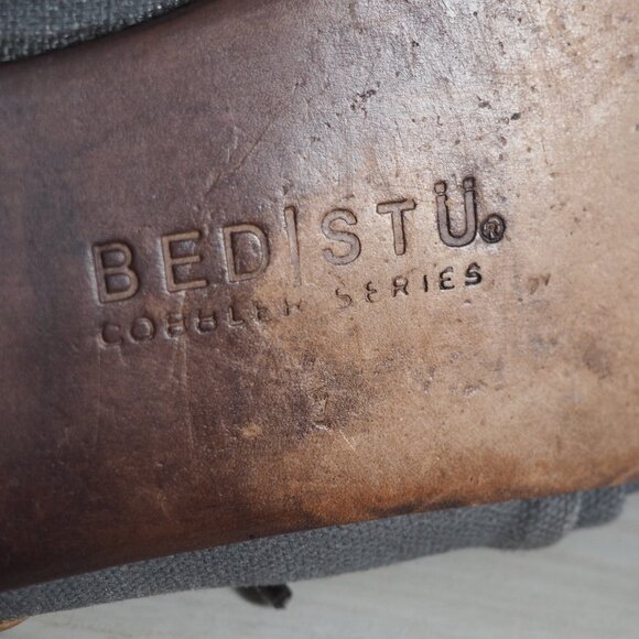 BED STU Rumba Silver Lux oxford distressed scrunched boho gray leather flats 8.5 - Picture 12 of 12